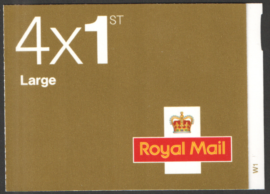 (image for) RB1 / SB1(12) Cyl W1 (W1 Above) 4 x 1st Class Large Booklet - Click Image to Close